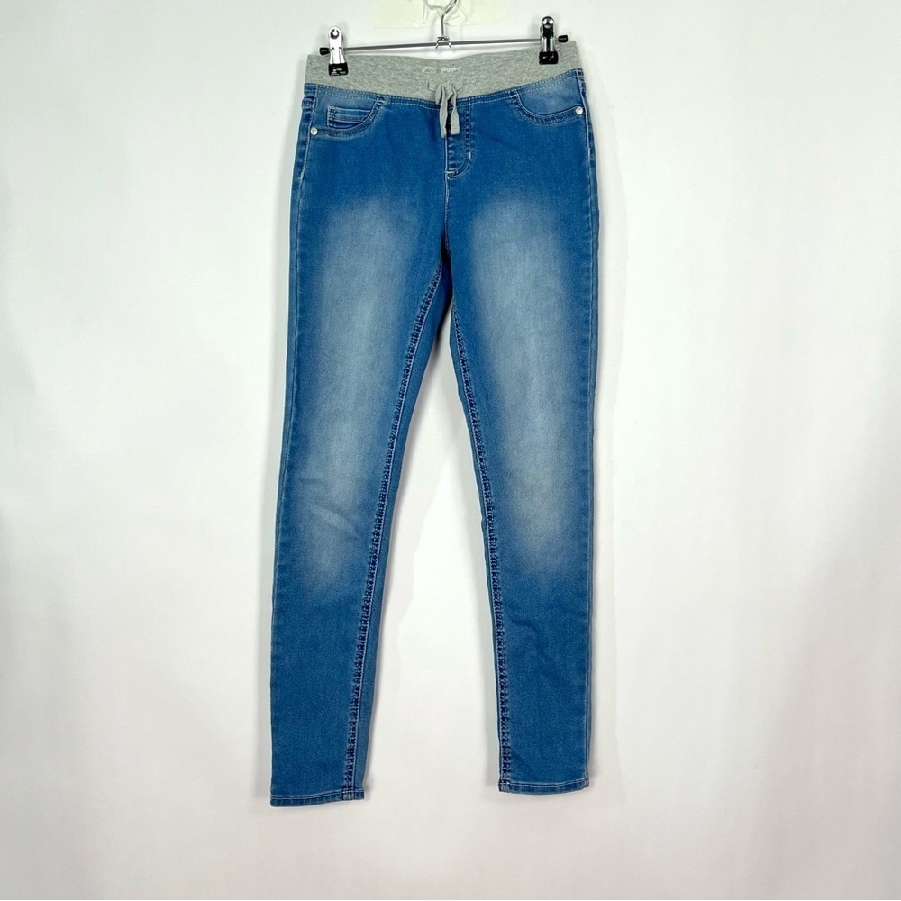 Wonder Nation Girls Straight Jeggings Jeans Elastic Band Drawstring Sz XL 14/16